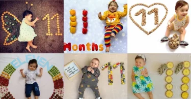 11 months old baby caption