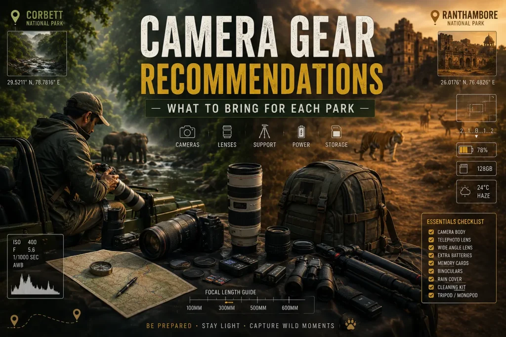 camera gear recommendations what to bring for each park