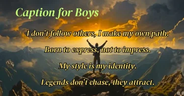caption for boys