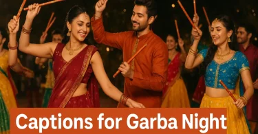 captions for garba night