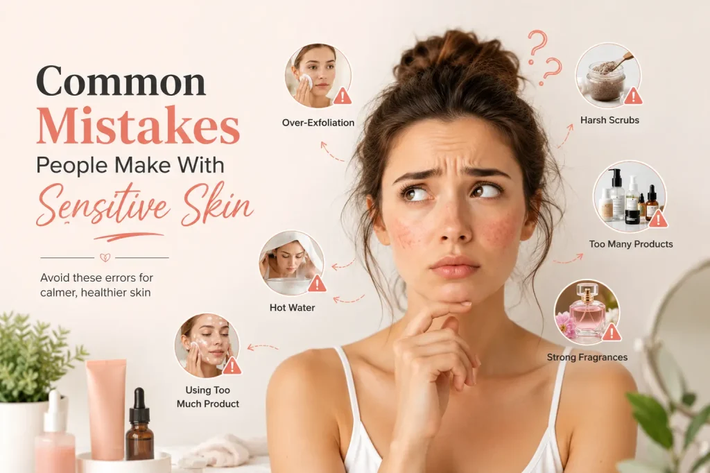 common mistakes people make with sensitive skin