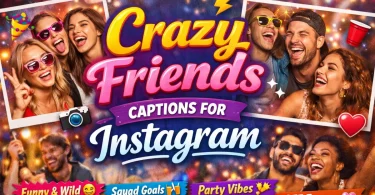 Colorful party-themed Instagram captions