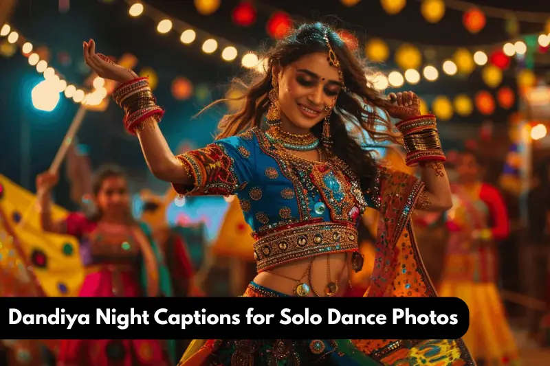 dandiya night captions for solo dance photos
