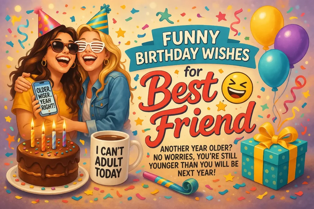 Funny Birthday Wishes for Best Friend