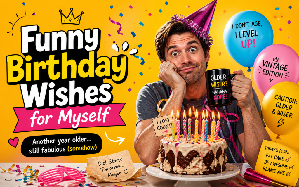 funny birthday wishes for myself