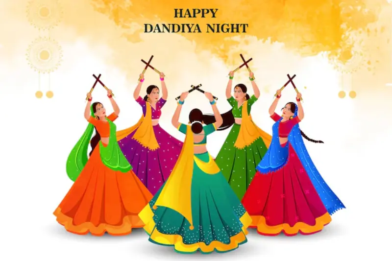 funny dandiya night captions