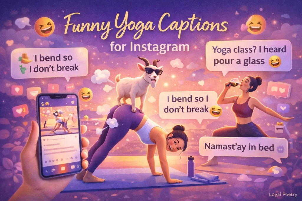 funny yoga captions for instagram