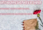 heart touching sad poetry in english