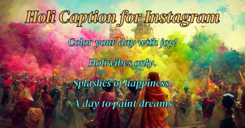 holi caption for instagram