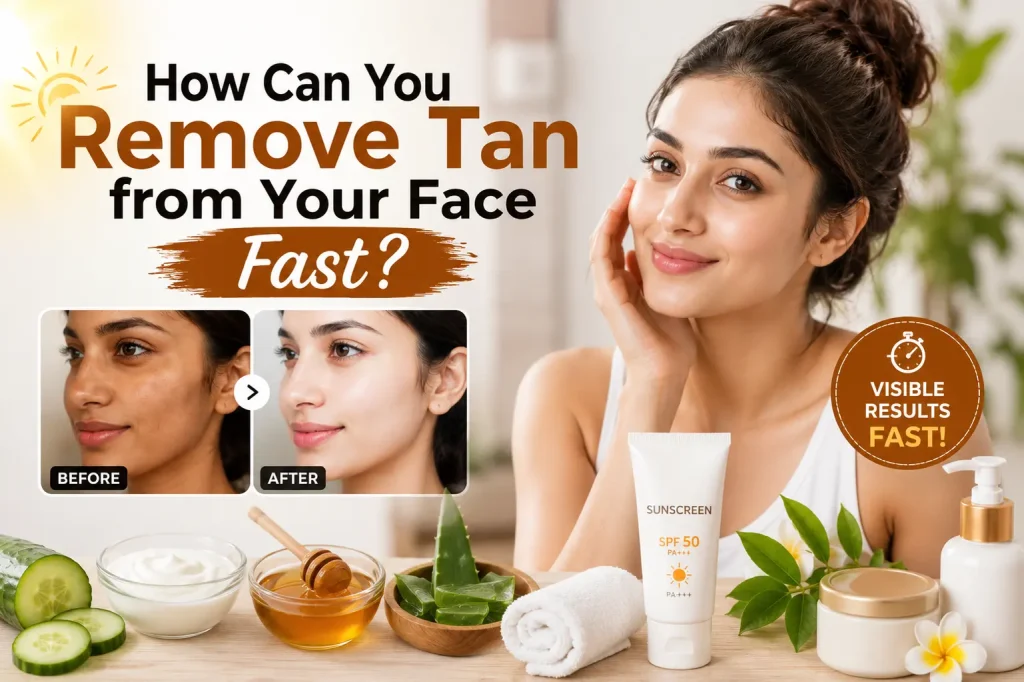 how can you remove tan from your face fast