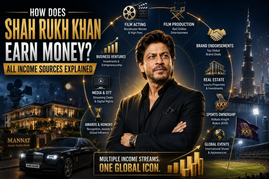 how does shah rukh khan earn money all income sources explained