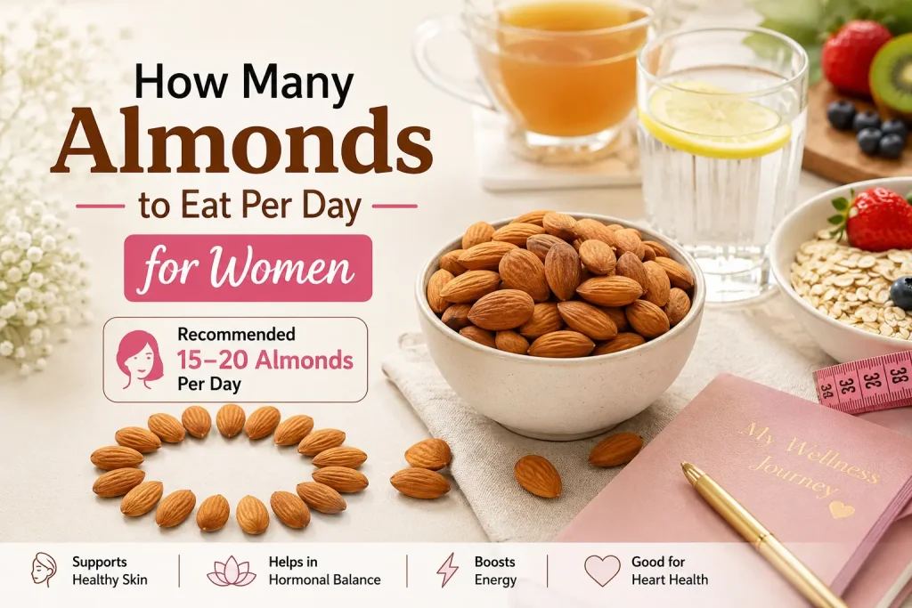 how many almonds to eat per day for women