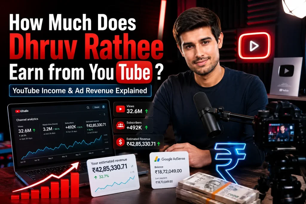 how much does dhruv rathee earn from youTube