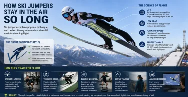 how ski jumpers stay in the air so long and how they train