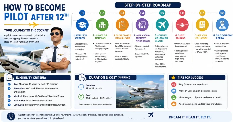 how to become pilot after 12th