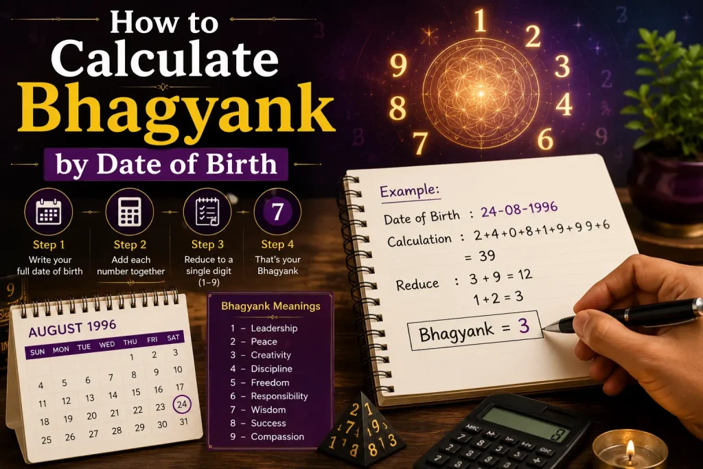 how to calculate bhagyank by date of birth