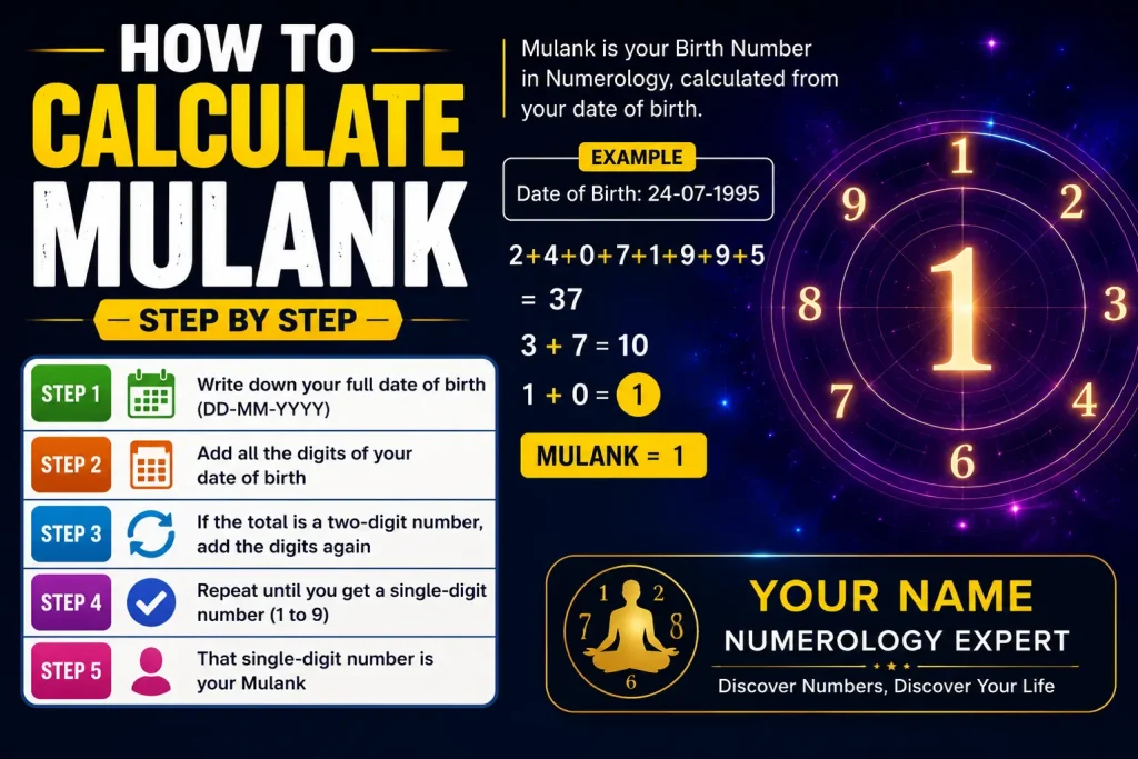 how to calculate mulank step by step