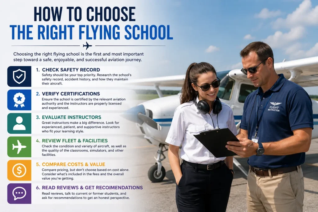 how to choose the right flying school