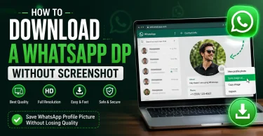 how to download whatsapp dp without screenshot