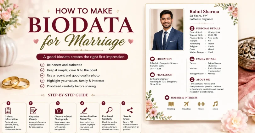 how to make biodata for marriage