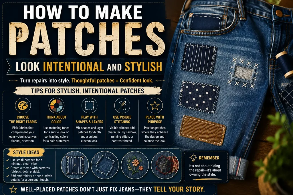 how to make patches look intentional and stylish