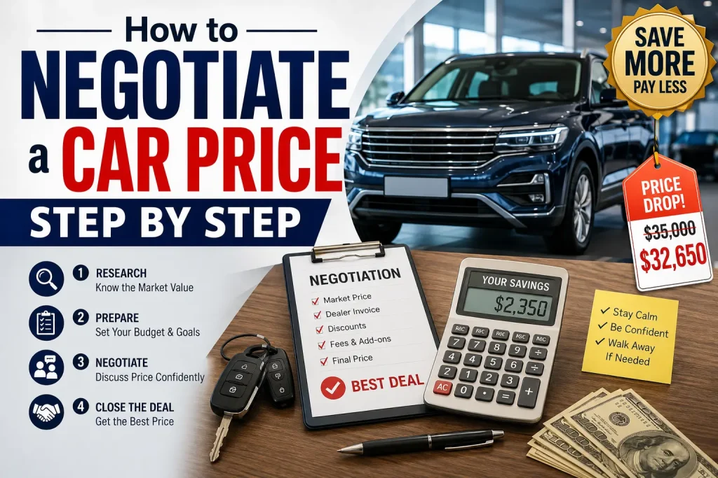 how to negotiate a car price step by step