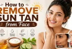 how to remove sun tan from face