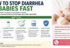 how to stop diarrhea in babies fast