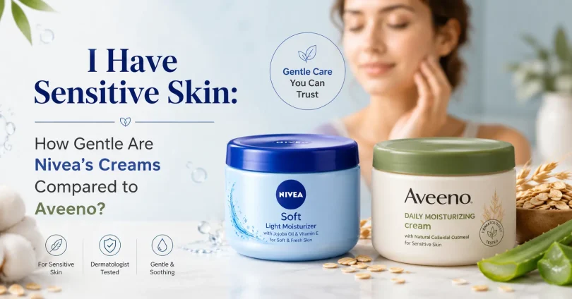 i have sensitive skin. how gentle are nivea’s creams compared to aveeno