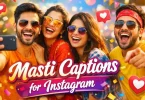 masti captions for instagram