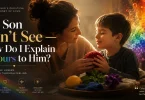 my son can't see. how do i explain colours to him