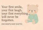 one month baby quotes