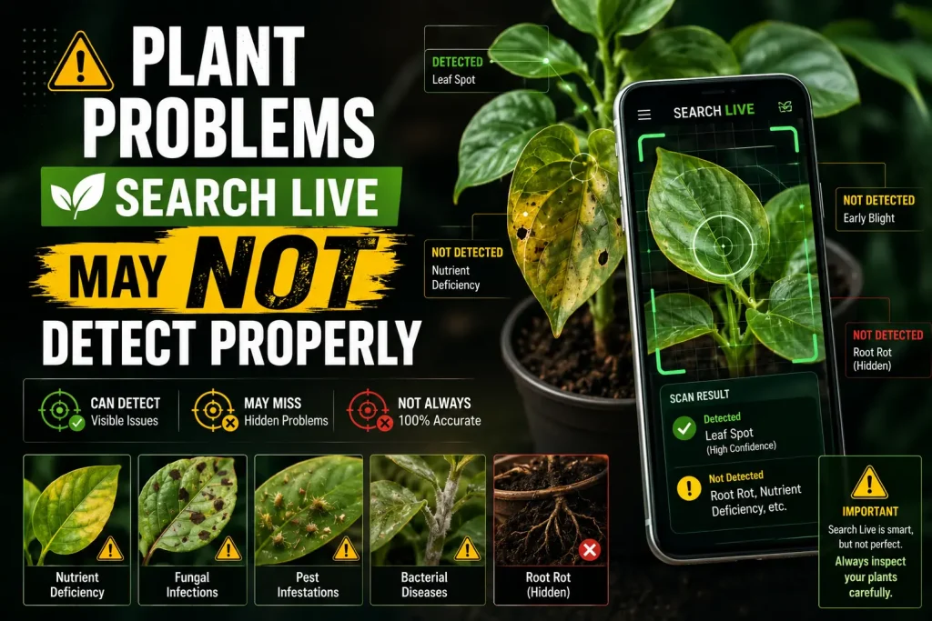 plant problems search live may not detect properly