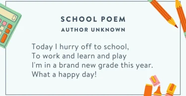 poems about school