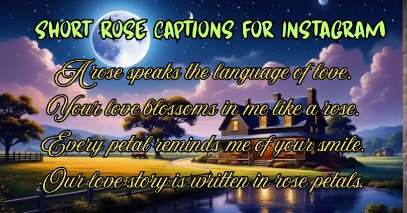 short rose captions for instagram