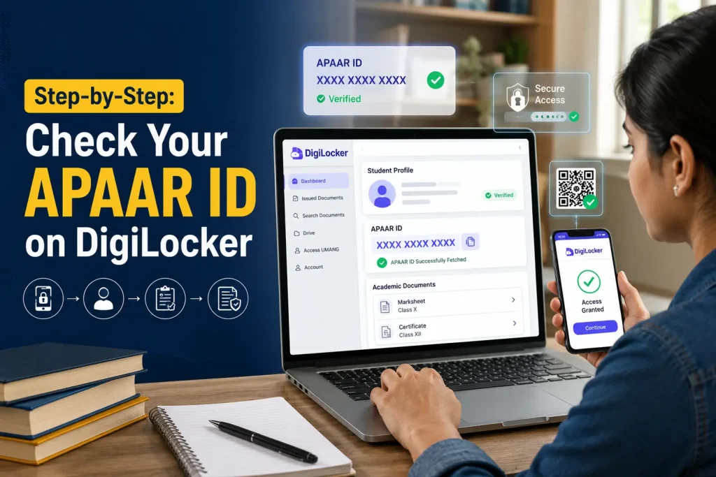 step by step check your apaar id on digiLocker