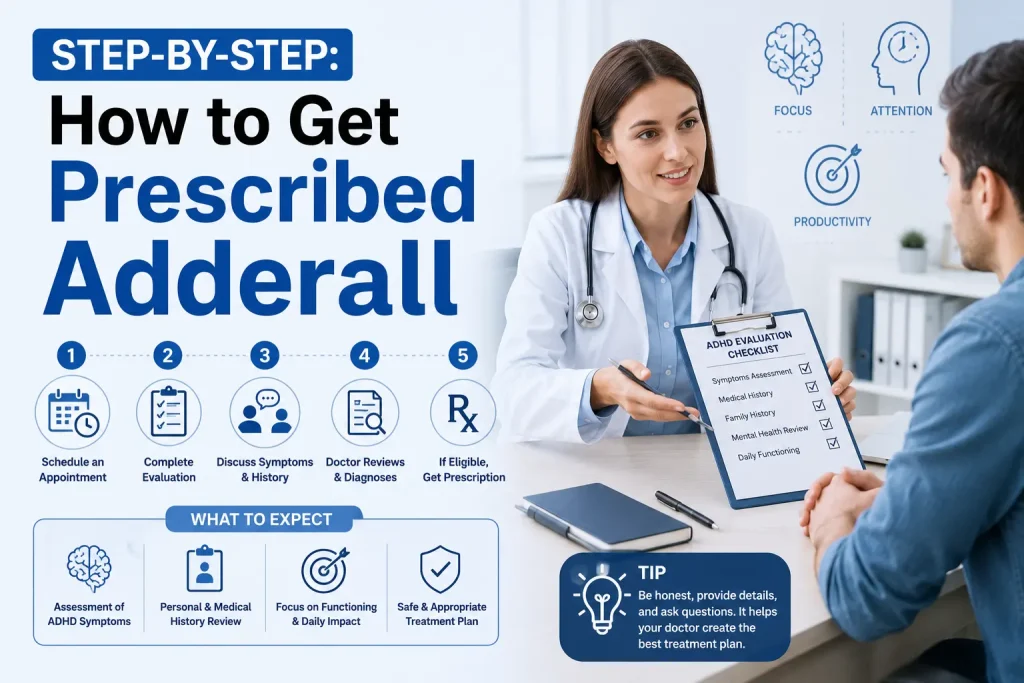 step by step how to get prescribed adderall
