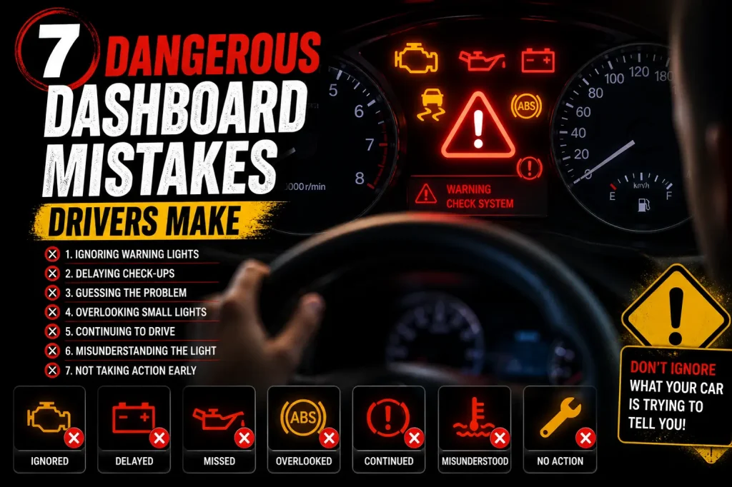 the 7 most dangerous mistakes drivers make with dashboard warning lights