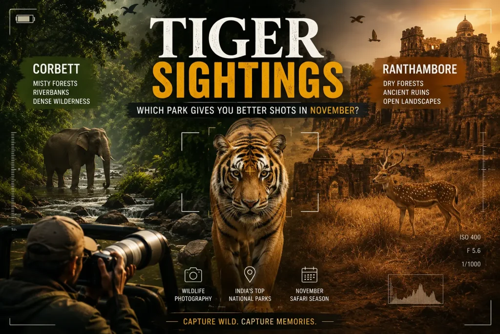 tiger sightings which park gives you better shots in november