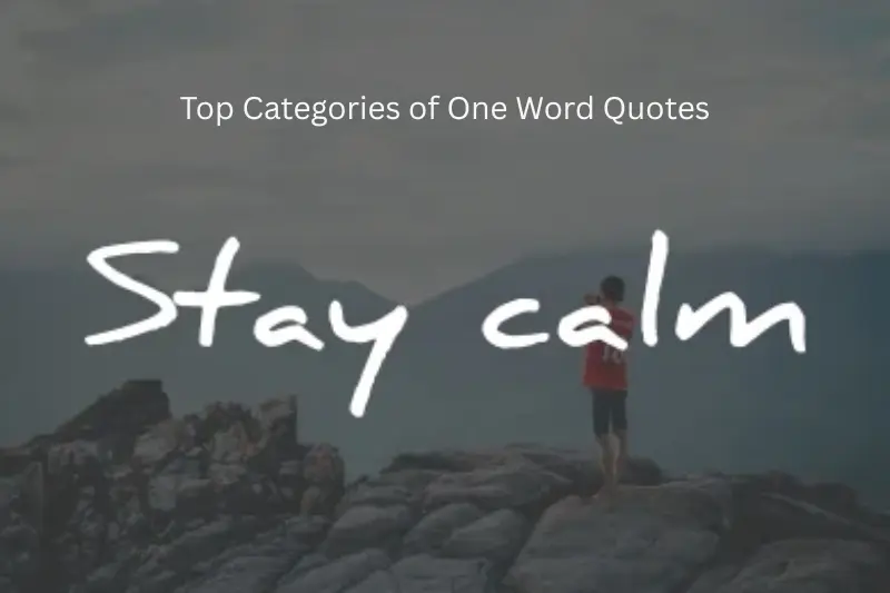 top categories of one word quotes