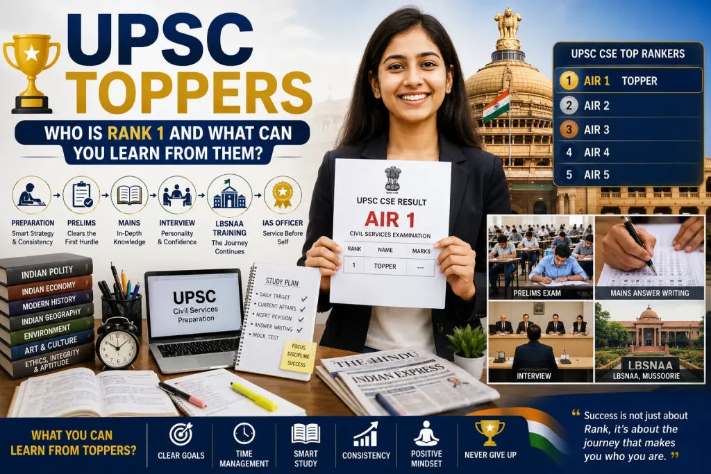 upsc toppers who is rank 1 and what can you learn from them