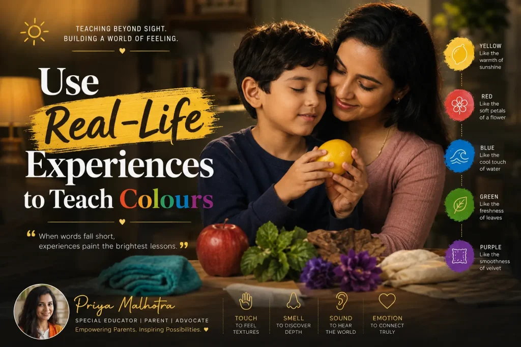 use real life experiences to teach colours