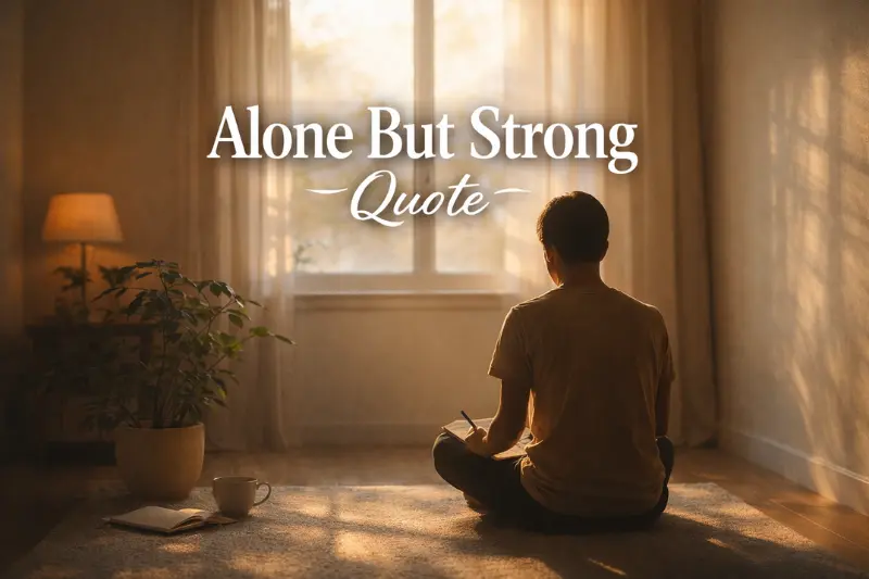 what does “alone but strong” mean
