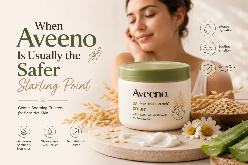 when aveeno is usually the safer starting point