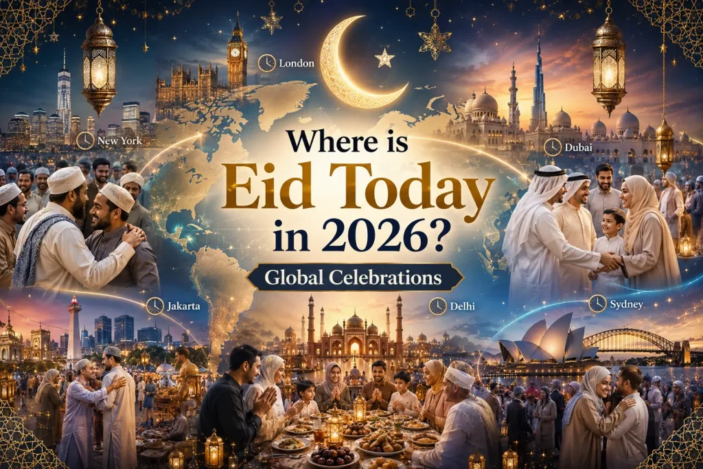 where is eid today in 2026 global celebrations