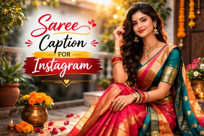 why a good saree caption matters