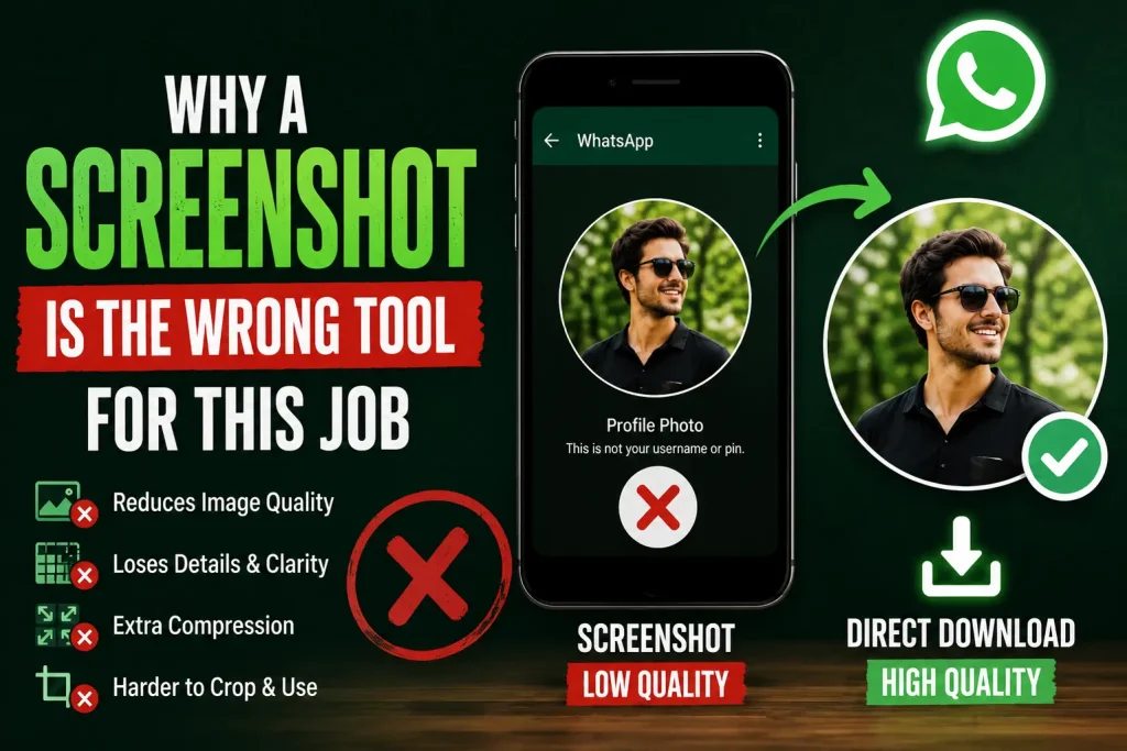 why a screenshot is the wrong tool for this job