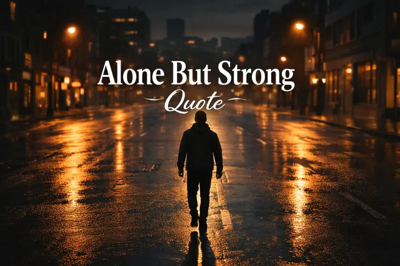 why alone but strong quotes inspire people