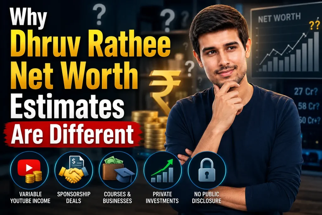 why dhruv rathee net worth estimates are different