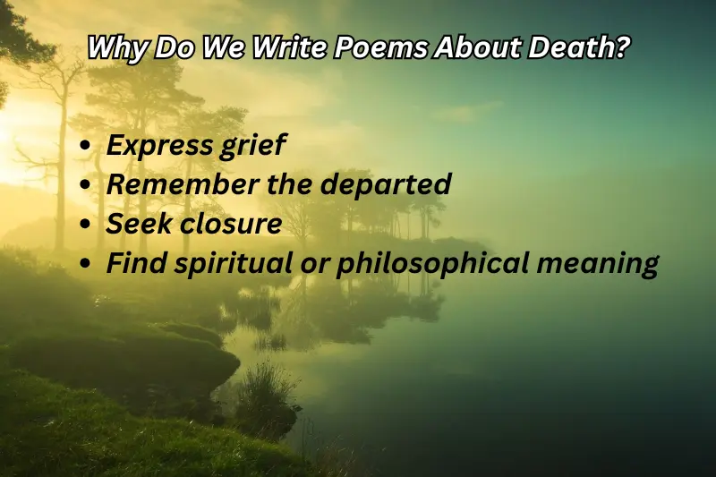 why do we write poems about death